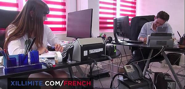  French teen Luna Rival anal fucked on the desk